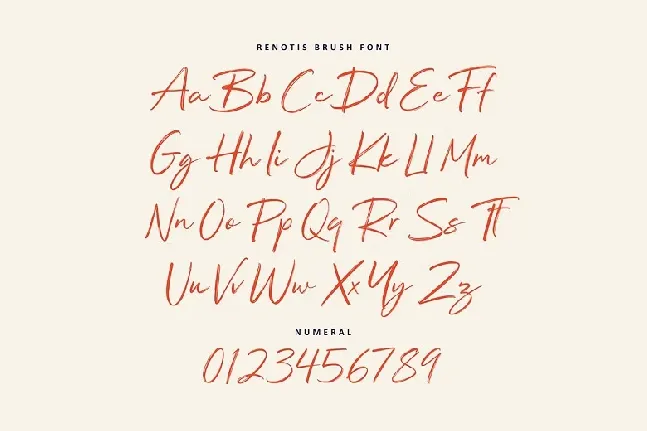 Renotis Brush font