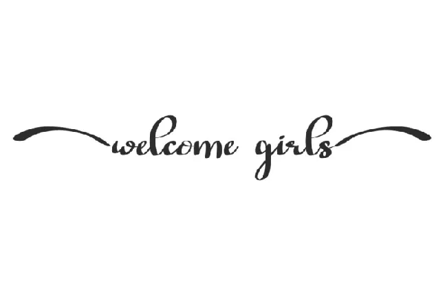 Welcome Girls font