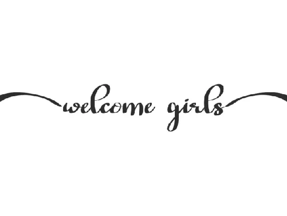 Welcome Girls font