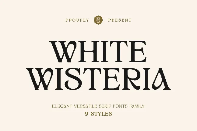 White Wisteria font