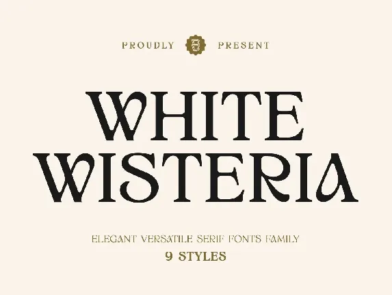 White Wisteria font