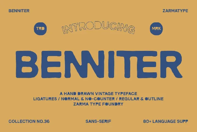 Benniter Trial Version font