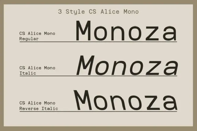 CS Alice Mono font