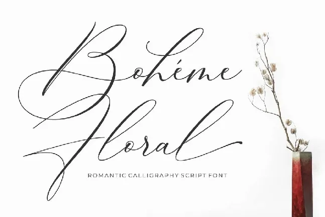 Boheme Floral Script Free font