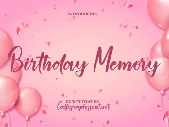 Birthday Memory Demo font