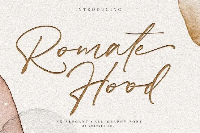 Romate Hood Handwritten font