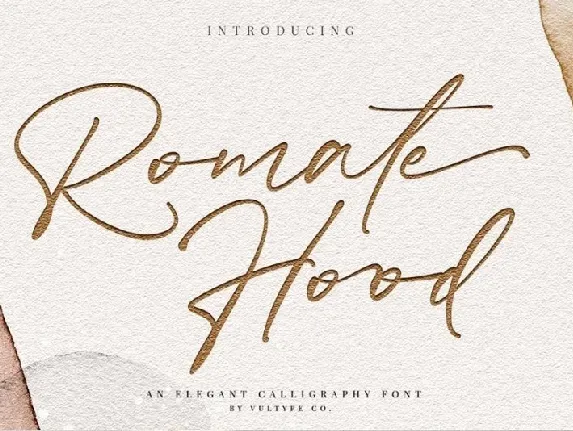 Romate Hood Handwritten font