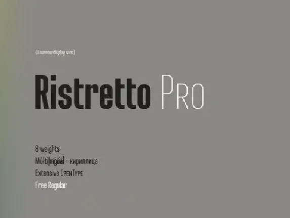 Ristretto Pro font