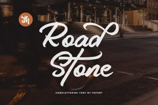 Road Stone Brush font