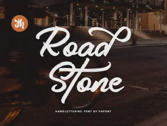 Road Stone Brush font