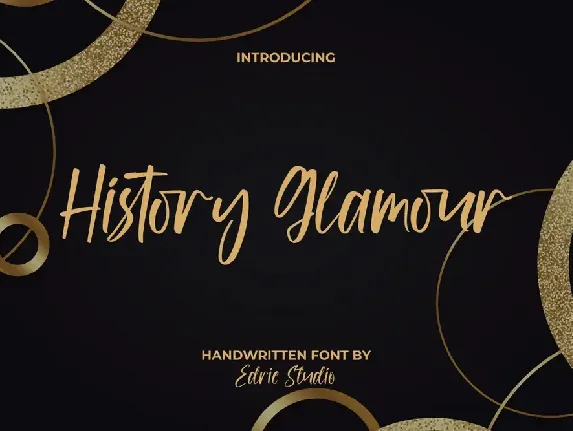 History Glamour Demo font