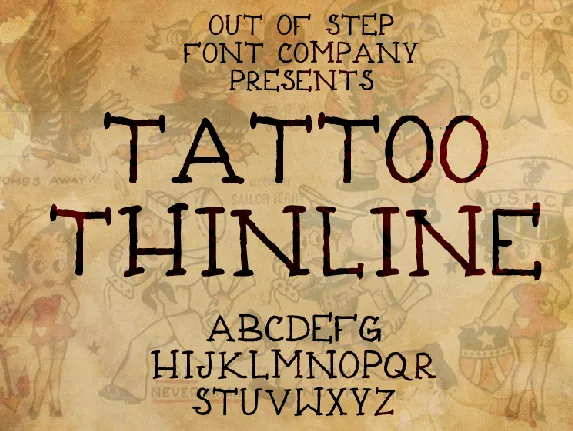 Tattoo Thinline font