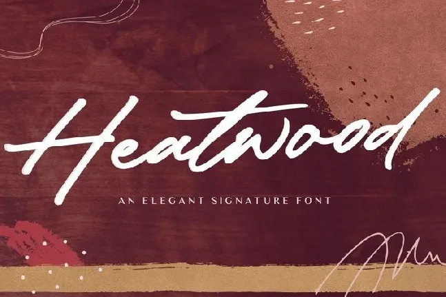 Heatwood Bold Signature font