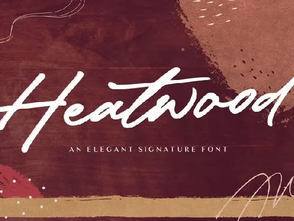 Heatwood Bold Signature font