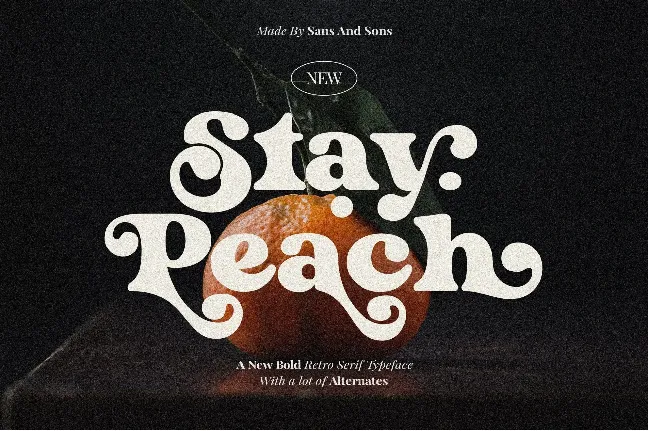 Stay Peach font