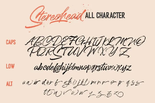 Stereohead Brush font