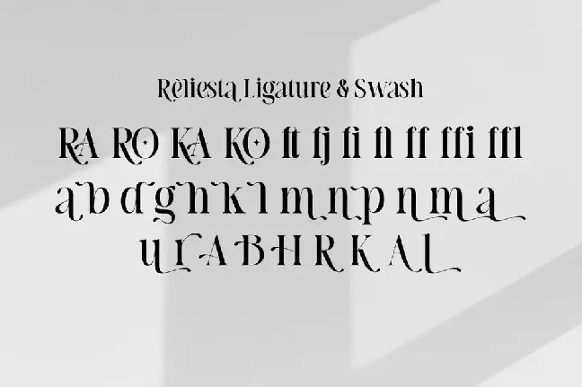 Reliesta font