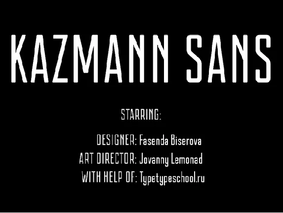 Kazmann Sans font