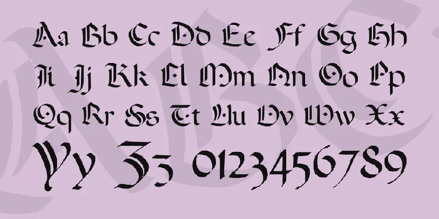 A Dark Wedding font