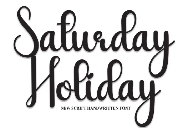 Saturday Holiday font