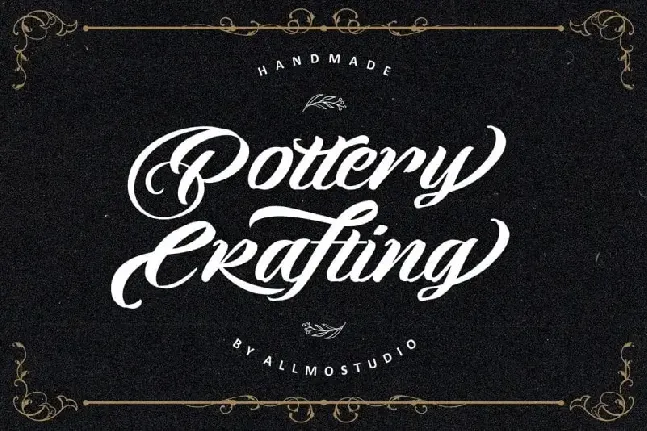 Pottery Crafting Script font