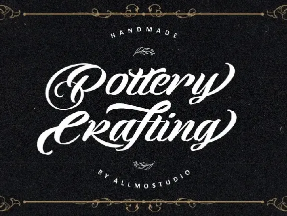 Pottery Crafting Script font