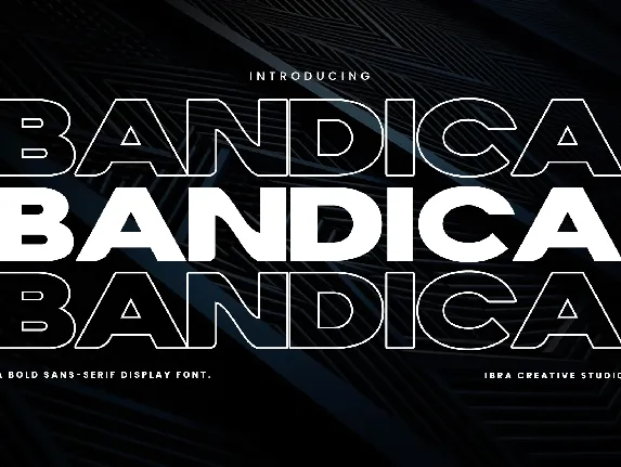 Bandica Personal Use font