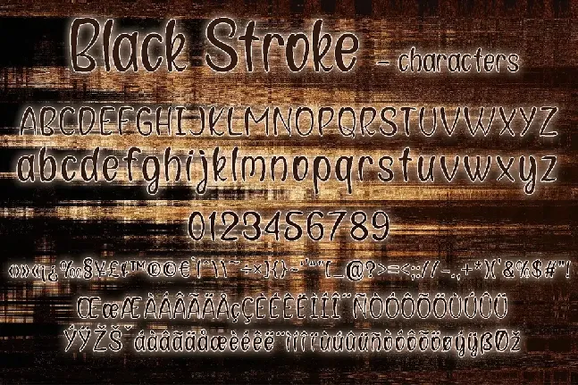 Black Stroke font