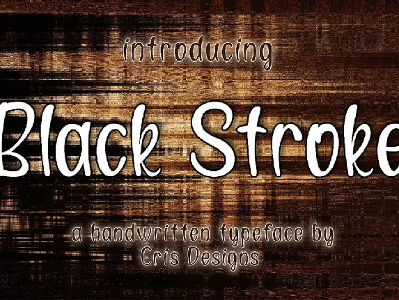 Black Stroke font