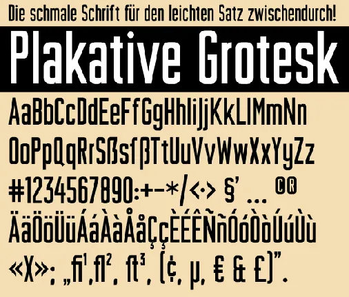 Plakative Grotesk font