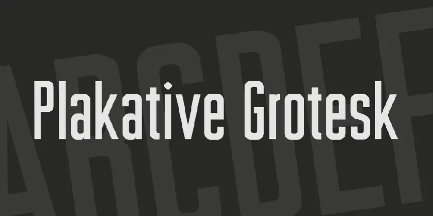 Plakative Grotesk font