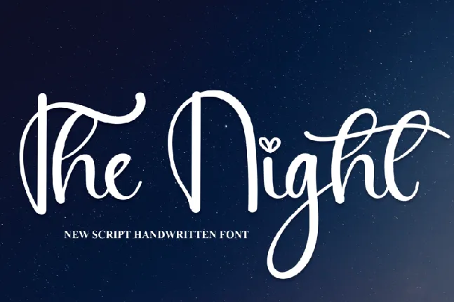 The Night Script font