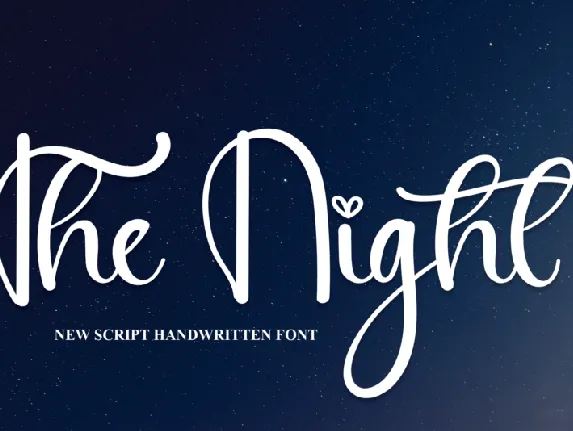 The Night Script font