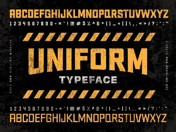 Uniform Typeface font