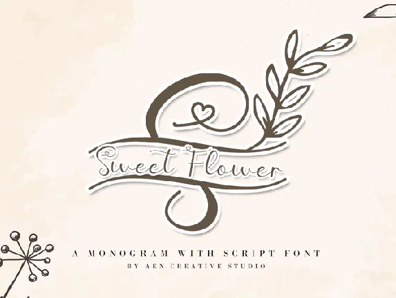 Sweet Flower Monogram font