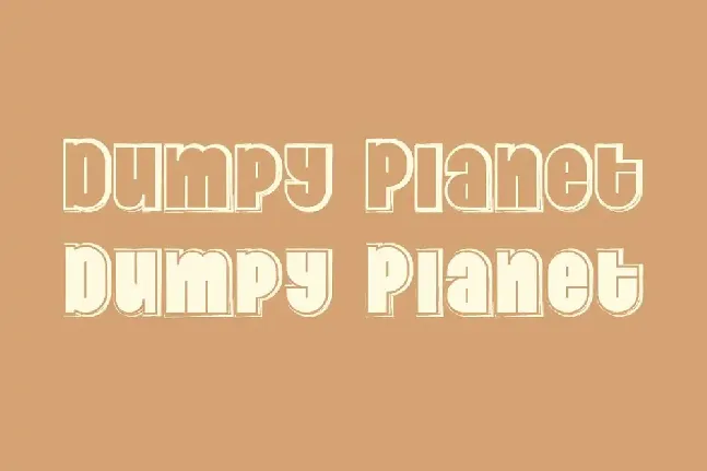 Dumpy Planet Demo font