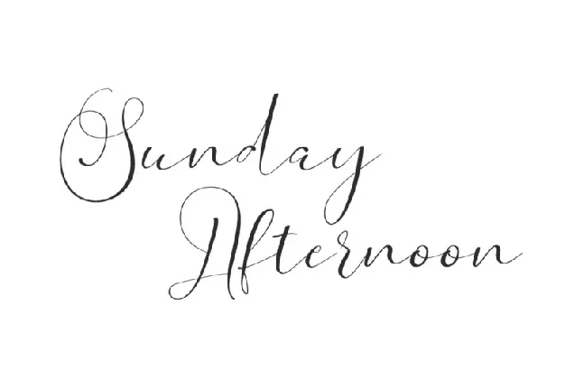 Sunday Afternoon font