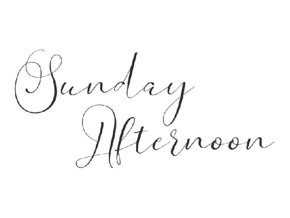 Sunday Afternoon font