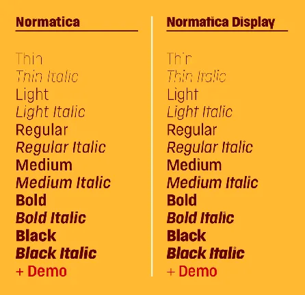 Normatica & Normatica Display Typeface font