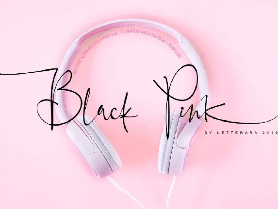 Black Pink Signature Script font