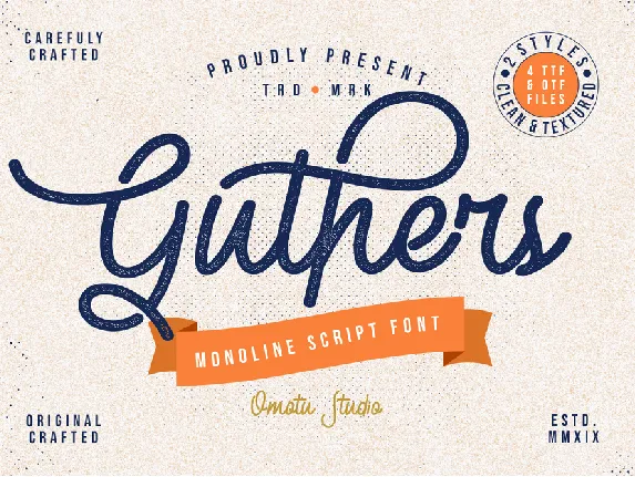 Guthers Textured_DEMO font