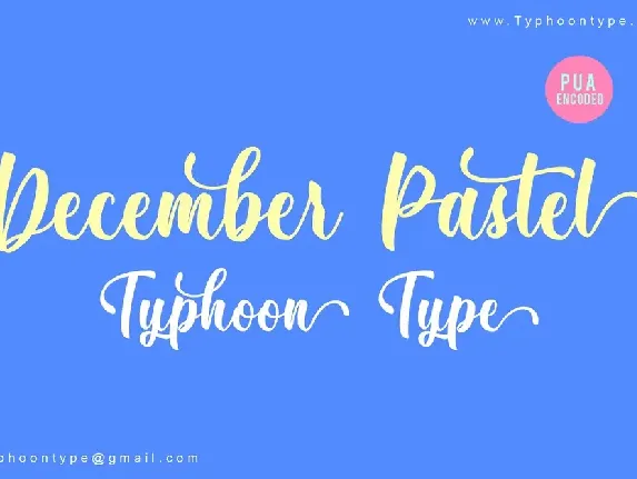 December Pastel Script font