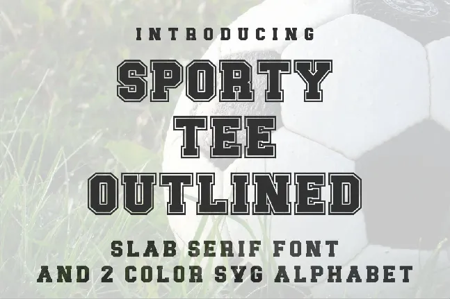 Sporty Tee Outlined font