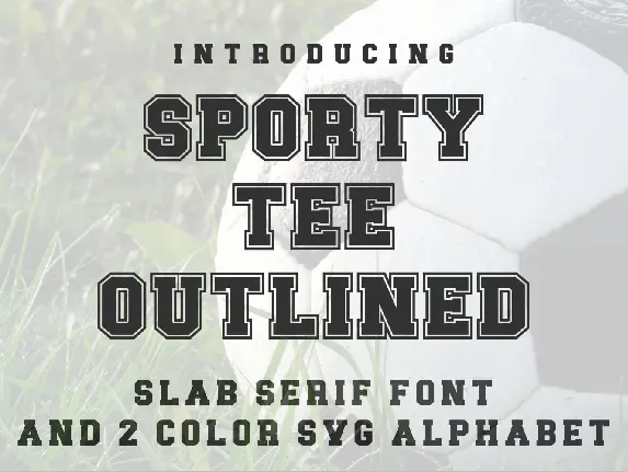 Sporty Tee Outlined font