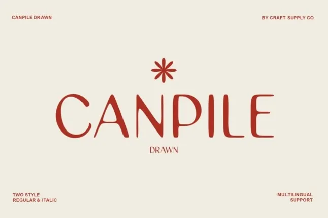 Canpile Drawn font