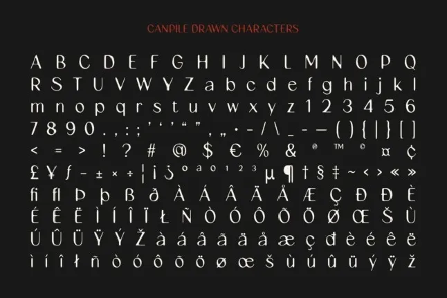 Canpile Drawn font