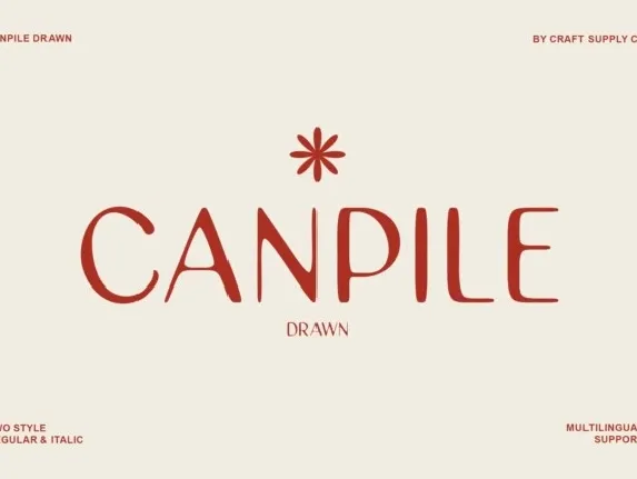 Canpile Drawn font