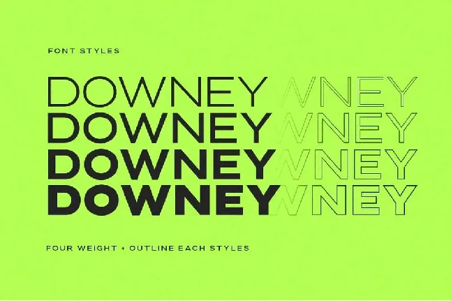 Downey font