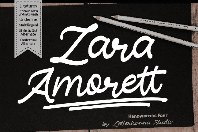 Zara Amorett Free font