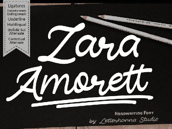 Zara Amorett Free font